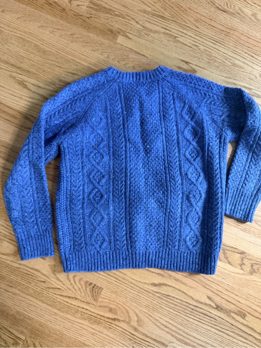 Alex Mill Blue Cable Knit Button-Up Cardigan - Picture 3 of 4